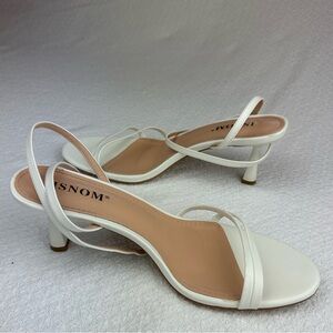 Women's White Strappy Heels